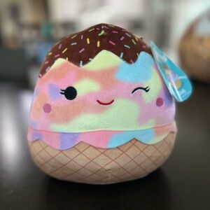 Gladly Squishmallow Ice Cream Plush Toy with Sprinkles